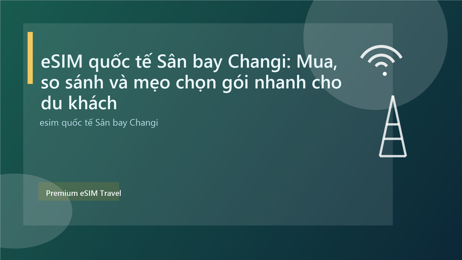 eSIM quốc tế Sân bay Changi: Mua, so sánh và mẹo chọn gói nhanh cho du khách