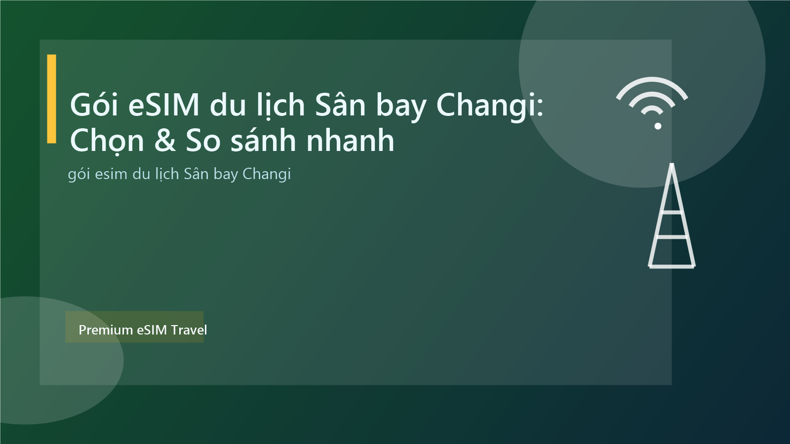Gói eSIM du lịch Sân bay Changi: Chọn & So sánh nhanh