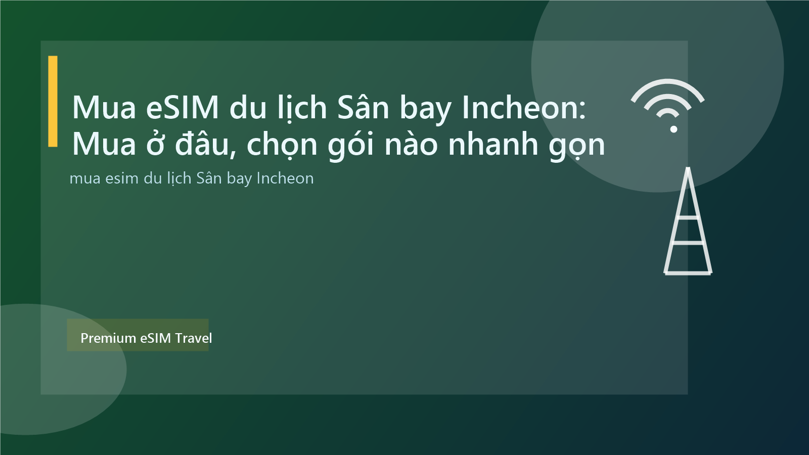 Mua eSIM du lịch Sân bay Incheon: Mua ở đâu, chọn gói nào nhanh gọn