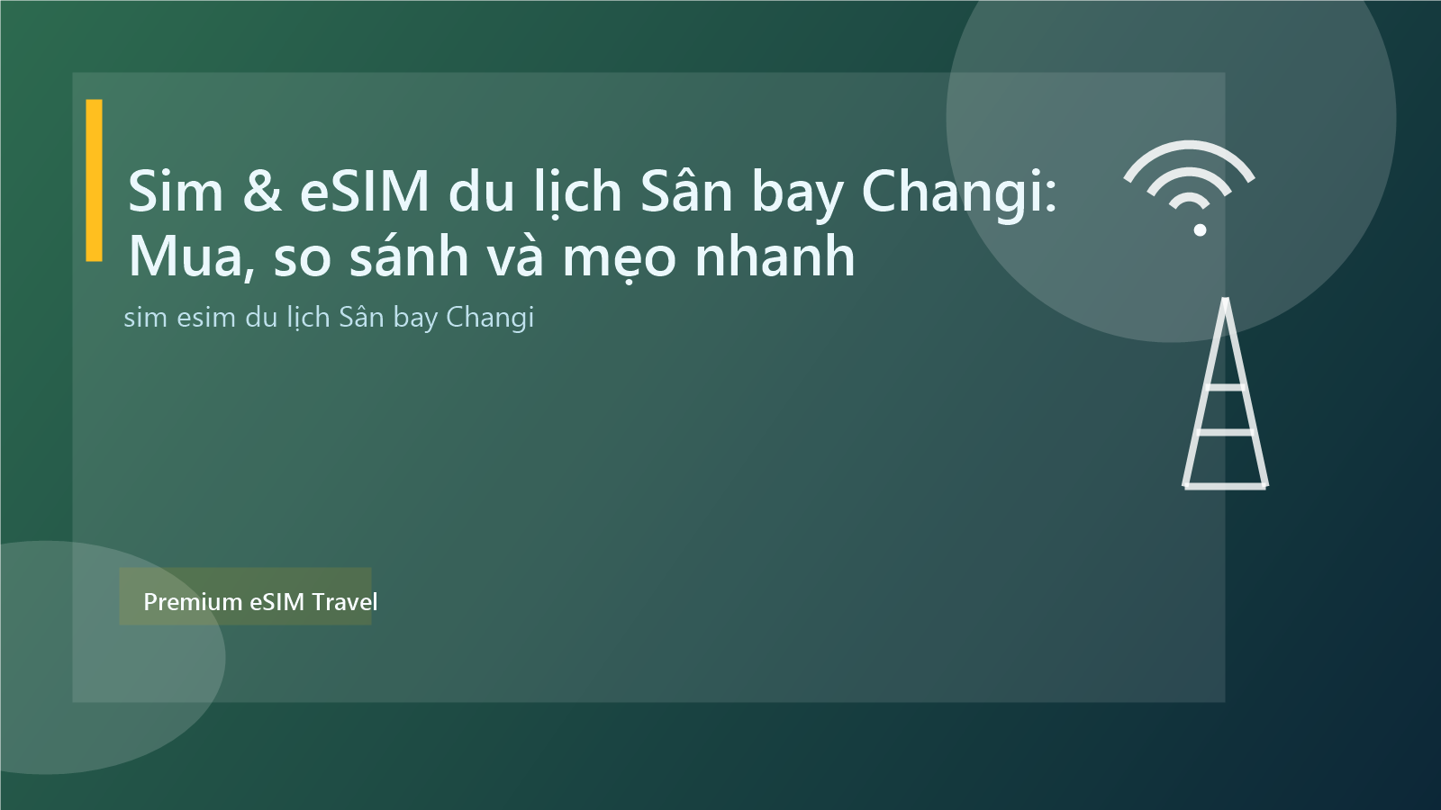 Sim & eSIM du lịch Sân bay Changi: Mua, so sánh và mẹo nhanh